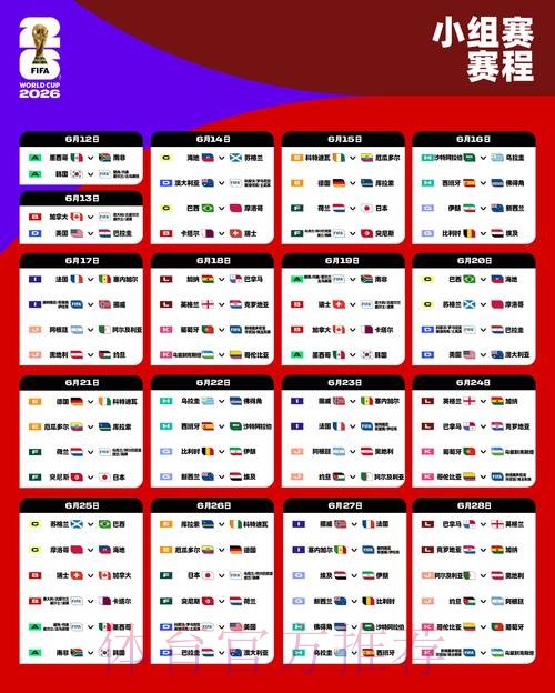 2026世界杯小组赛赛程靠谱吗